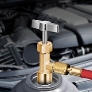 VIVOHOME R134a Can Tap Valve Puncture Style with Tank Adapter for 1/4" and 1/2" AC Charging Hoses