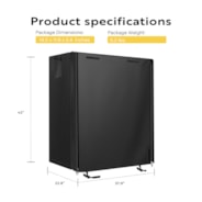 VIVOHOME 3ft Firewood Log Rack Cover, Heavy Duty 600D Oxford Outdoor Weather Resistant Fire Wood Storage Holder Cover with Zipper and Hook Loop Tape