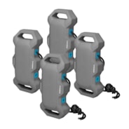 VIVOHOME Boat Bumpers with Nylon Rope and Fixed Lock Fit Gray