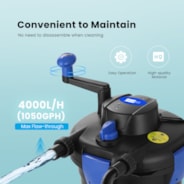 VIVOHOME Pressurized Biological Pond Filter with 9-watt Light, Suitable for Koi Ponds of up to 500 Gallons or Ornamental Ponds of up to 1050 Gallons