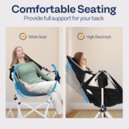 VIVOHOME Hammock Camping Chair, Portable Outdoor Swinging Rocking Chairs for Adults with Adjustable Pillow, Supports 400 lbs, 600D Breathable Mesh