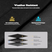 VIVOHOME 3ft Firewood Log Rack Cover, Heavy Duty 600D Oxford Outdoor Weather Resistant Fire Wood Storage Holder Cover with Zipper and Hook Loop Tape