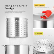 VIVOHOME 65 Qt. Seafood Boil Pot with 45 Qt. Basket and 110,000 BTU Propane Burner Stand