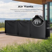 VIVOHOME 12ft Firewood Log Rack Cover, Heavy Duty 600D Oxford Outdoor Weather Resistant Fire Wood Storage Holder Cover with Zipper and Hook Loop Tape