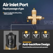 SPECSTAR HVAC Air Vacuum Pump 9.6 CFM Dual-Stage Rotary Vane