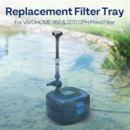 VIVOHOME 2-Pack Replacement Pond Filter Pad Trays for 4-in-1 Pond Filter System Kits, Extra Fountain Filter Baskets for Improving Filtration Effect