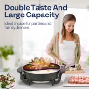 VIVOHOME Electric Hot Pot 6L Non-Stick Shabu-shabu Hot Pot with Divider