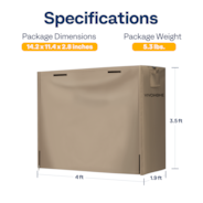 VIVOHOME 4ft Firewood Log Rack Cover, Heavy Duty 600D Oxford, Double Layer Outdoor Weather Resistant Fire Wood Storage Holder Cover with Zipper and Hook Loop Tape, Brown