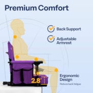 VIVOHOME Stadium Seats with Back Support and Cushion, 2 Pack Portable Bleacher Chairs with Cup Holder and Shoulder Strap