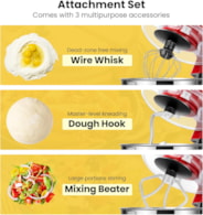 VIVOHOME Electric 10 Speed 6 Quart Tilt-Head Stand Mixer Red