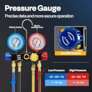 VIVOHOME 4.5CFM Single Stage HVAC Vacuum Pump And 4 Way AC Manifold Gauge Set Kit With Leak Detector