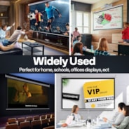 VIVOHOME 80 Inch Manual Pull Down Projector Screen, 16:9 HD Retractable Widescreen Matte for Movie Home Theater Cinema Office Video Game, Steel & PVC, White