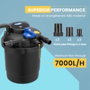 VIVOHOME Pressurized Biological Pond Filter, 1840GPH Suitable for Koi Ponds up to 1000 Gallons or Ornamental Ponds up to 2100 Gallons