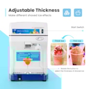 VIVOHOME Electric Ice Crusher Shaver Snow Cone Maker Machine 265lbs/hr for Home and Commercial Use Blue