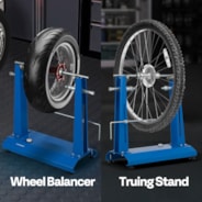 VIVOHOME Motorcycle Wheel Balancer and Truing Stand Blue