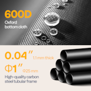 VIVOHOME Firewood Log Cart Carrier with Rubber Wheels and 600D Oxford Cloth, 250 LB Capacity Heavy Duty Steel Dolly Hauler, Rolling Wood Rack Storage Mover for Easy Transport Indoor Outdoor Use