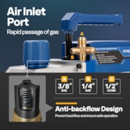 VIVOHOME 5CFM Single Stage HVAC Vacuum Pump And 4 Way AC Manifold Gauge Set Kit With Leak Detector