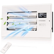 VIVOHOME 6'' x 10'' Opening Register Booster Fan with Adjustable Wind Direction Louver - 11.6" x 7.5" Vent Cover for Room, Floor, Wall - White