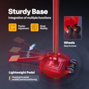 SPECSTAR Moveable Under Hoist Support Stand with Foot Pedal