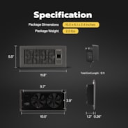 VIVOHOME Quiet Register Booster Fan 4'' x 10'' with Intelligent Thermostat 10-Speed Control, Heating Cooling AC Vent Booster Fan, Smart Register Vent for Room Floor Wall, Gray