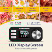 VIVOHOME 5 Trays Food Dehydrator Machine with 72H Digital Timer and Temperature Control