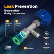 VIVOHOME R1234yf Self Sealing Can Tap Valve with Tank Adapter for 1/4" and 1/2" AC Charging Hoses
