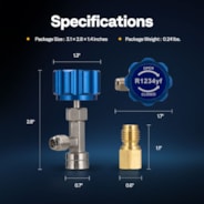 VIVOHOME R1234yf Self Sealing Can Tap Valve with Tank Adapter for 1/4" and 1/2" AC Charging Hoses