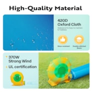 VIVOHOME Inflatable Bounce House Bouncer Jumping Castle with Slide 370W Air Blower for Kids Outdoor Backyard Indoor