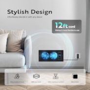 VIVOHOME Quiet Register Booster Fan 4'' x 10'' with Intelligent Thermostat 10-Speed Control, Heating Cooling AC Vent Booster Fan, Smart Register Vent for Room Floor Wall, Black