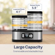 VIVOHOME 5 Trays Food Dehydrator Machine with 72H Digital Timer and Temperature Control