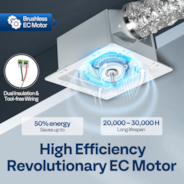 VIVOHOME AutoFlow Bathroom Exhaust Fan with Humidity Sensor (30-110-160CFM) - Energy-Saving EC Motor, Dual Insulation, Constant Airflow Technology (Install Kit, 4-in Duct Included)