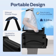 VIVOHOME Height Adjustable High Back Stadium Seat with Back Support and Cushion, Portable Bleacher Chair with Cup Holder and Shoulder Strap, Black