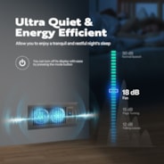 VIVOHOME Quiet Register Booster Fan 4'' x 10'' with Intelligent Thermostat 10-Speed Control, Heating Cooling AC Vent Booster Fan, Smart Register Vent for Room Floor Wall, Gray