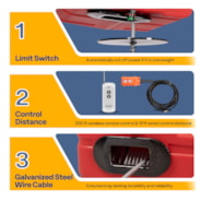 IVOHOME 3-in-1 Electric Hoist Portable Winch with 1540Lbs Loading Capacity