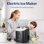 VIVOHOME Countertop Nugget Ice Maker Machine With Hand Scoop 10 Ice Bags 33lbs/Day,Black
