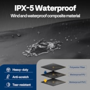 VIVOHOME 8ft Log Rack Cover, Heavy Duty 600D Oxford Outdoor Firewood Storage Cover with Zipper and Hook Loop Tape (Log Rack not Included)