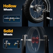 VIVOHOME Motorcycle Wheel Balancer and Truing Stand Black