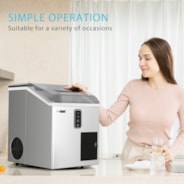 VIVOHOME 2 in 1 Electric Countertop Automatic Ice Maker and Shaver Machine with Self Cleaning Function 33lbs/Day