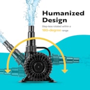 VIVOHOME 100W 1600GPH Submersible Water Pump with 180° Seamless Adjustable Nozzle and Barrier Bag for Koi Pond Waterfall Fountains Fish Tank