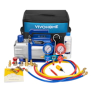 VIVOHOME 1/3 HP 4.5CFM Single Stage A/C Vacuum Pump and AC Manifold Gauge Kit