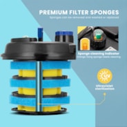 VIVOHOME Bio Pressure Pond Filter with 13W Light, 2630 GPH Suitable for Koi Ponds up to 1300 Gallons or Ornamental Ponds up to 2600 Gallons