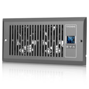 VIVOHOME Quiet Register Booster Fan 4'' x 10'' with Intelligent Thermostat 10-Speed Control, Heating Cooling AC Vent Booster Fan, Smart Register Vent for Room Floor Wall, Gray