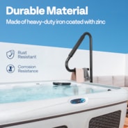 VIVOHOME 360 Rotatable Hot Tub Safety Handrail, Height Adjustable 34.7'' to 63'', Slide-Under Base Spa Step Handle 600 LBS Load/Rubber Sponge for Indoor Outdoor