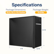 VIVOHOME 4ft Log Rack Cover, Heavy Duty 600D Oxford Outdoor Firewood Storage Cover with Zipper and Hook Loop Tape (Log Rack not Included)