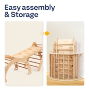 VIVOHOME 8 in 1 Pikler Triangle Set Wooden Climbing Toys for Toddlers Montessori Climbing Set Indoor Play Gym for Kids