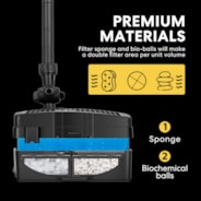 VIVOHOME 660 GPH Submersible Pond Filter Pump Fountain Kits with Sterilizer Suitable for Ponds of 1180 Gallons, Water Pump Built In