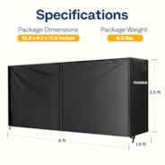 VIVOHOME 8ft Log Rack Cover, Heavy Duty 600D Oxford Outdoor Firewood Storage Cover with Zipper and Hook Loop Tape (Log Rack not Included)