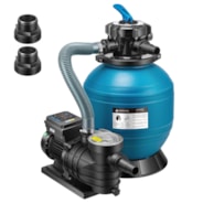 VIVOHOME 14-Inch Sand Filter Pump with Timer 2850 GPH Fits 12700 Gallons Above Ground Pool, 6 Way Valve 63.9 Pound Sand Capacity w/ 2 Adapter Conversion Kit