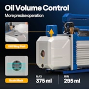 VIVOHOME 4.5CFM Single Stage HVAC Vacuum Pump And 4 Way AC Manifold Gauge Set Kit With Leak Detector