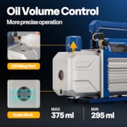 VIVOHOME 1/3 HP 4.5CFM Single Stage A/C Vacuum Pump and AC Manifold Gauge Kit